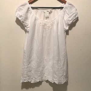 Studio M Women’s Sz M White Semi-Sheer Blouse